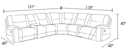 UR9917 Sectional Dimensions