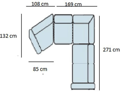 Camino Sectional  Dimensions