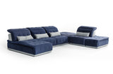 David Ferrari Daiquiri Italian Modern Blue & Grey Modular Sectional So