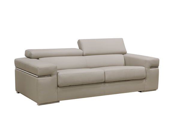 Divani Casa Atlantis Modern Light Grey Bonded Leather Sofa Set ...