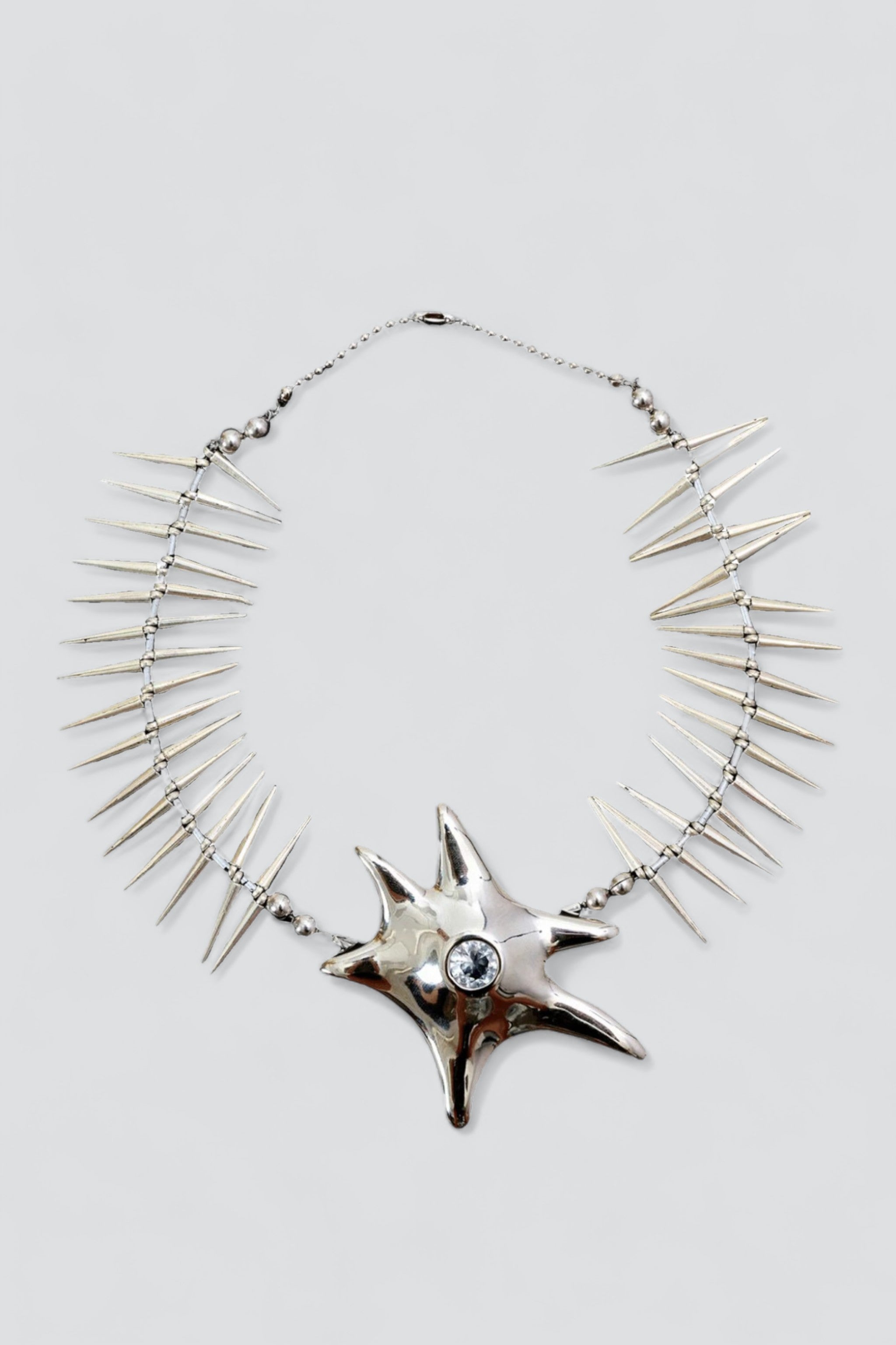 Silver Brass Single Starry Choker