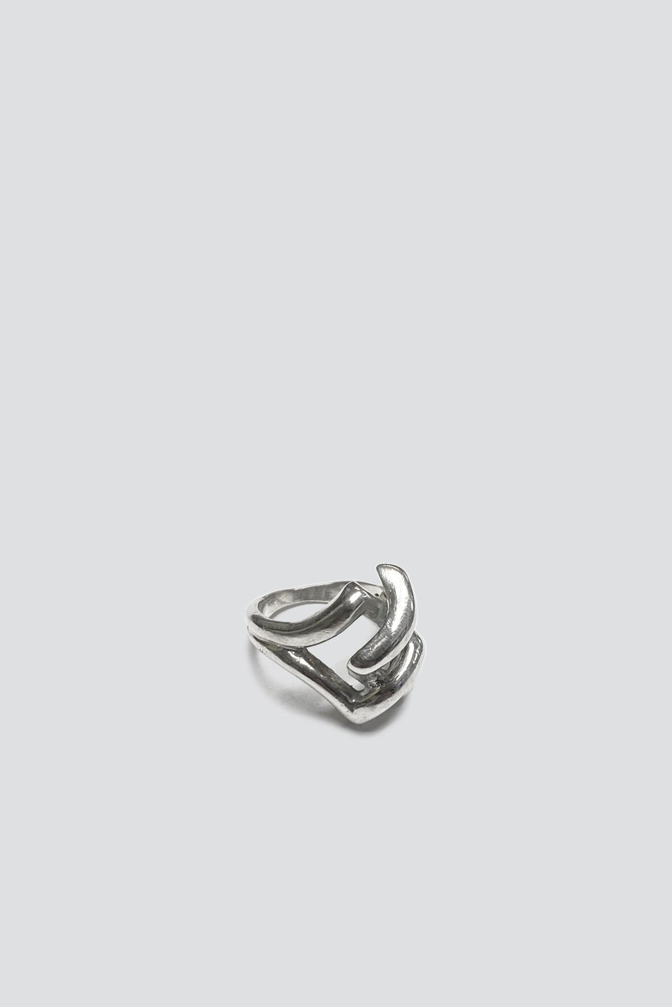 Sterling Silver Interlock Square Ring