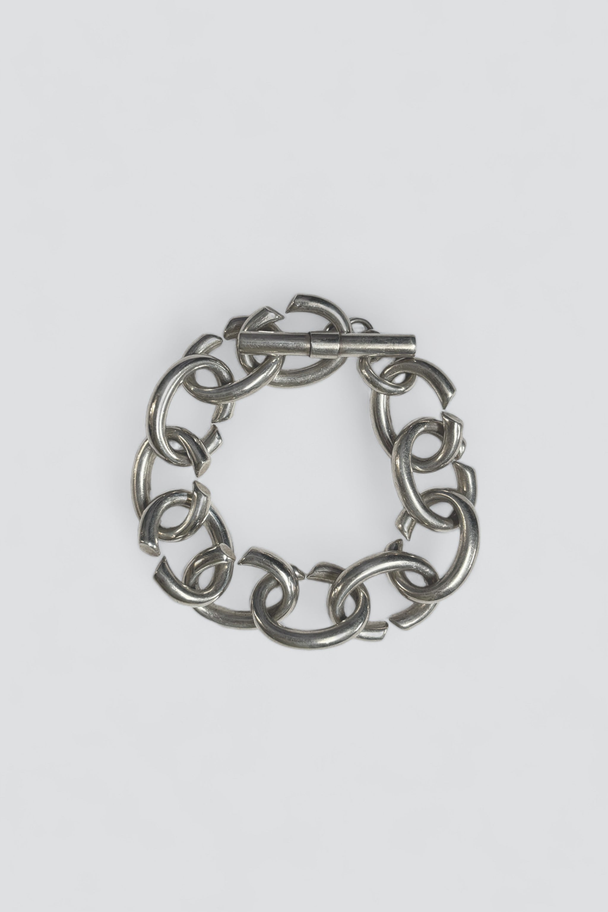 Sterling Silver Large Circle Link Bracelet