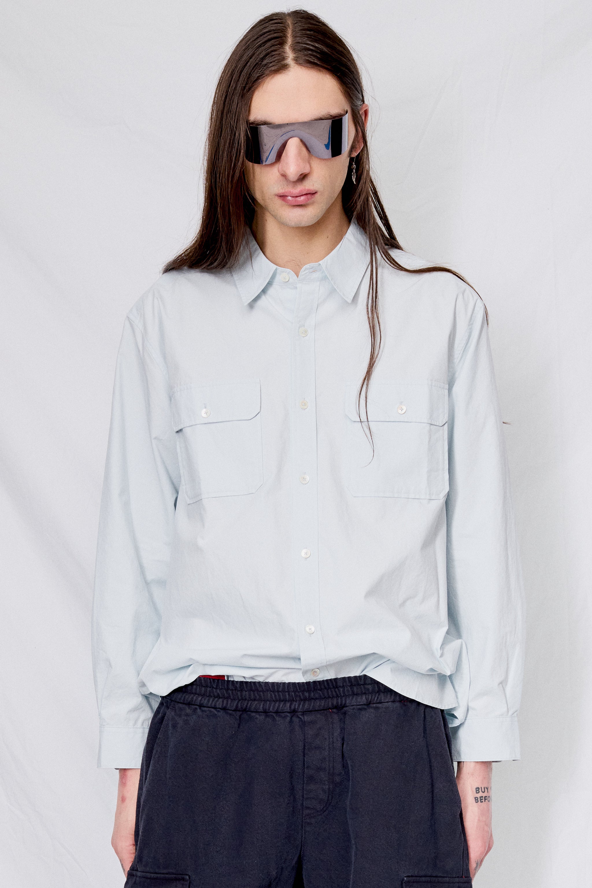 Light Blue Unisex Out-Pocket Shirt