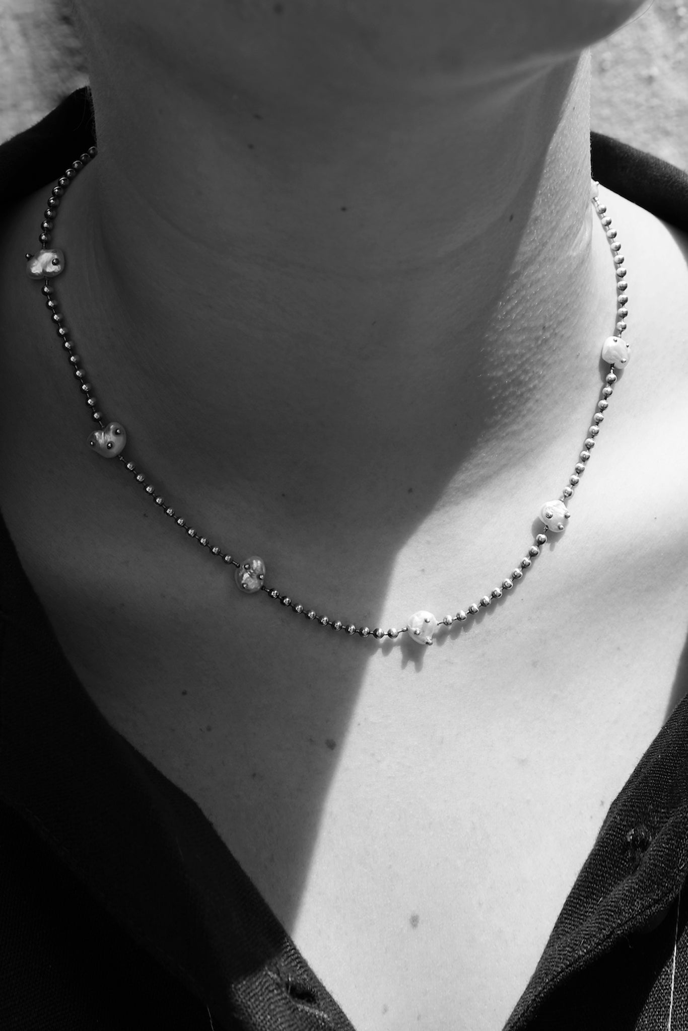 Sterling Silver Mini Perlita Necklace - 7 Pearls