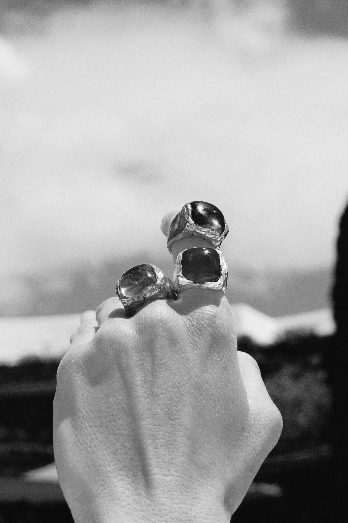 Silver/Brown Boya Ring