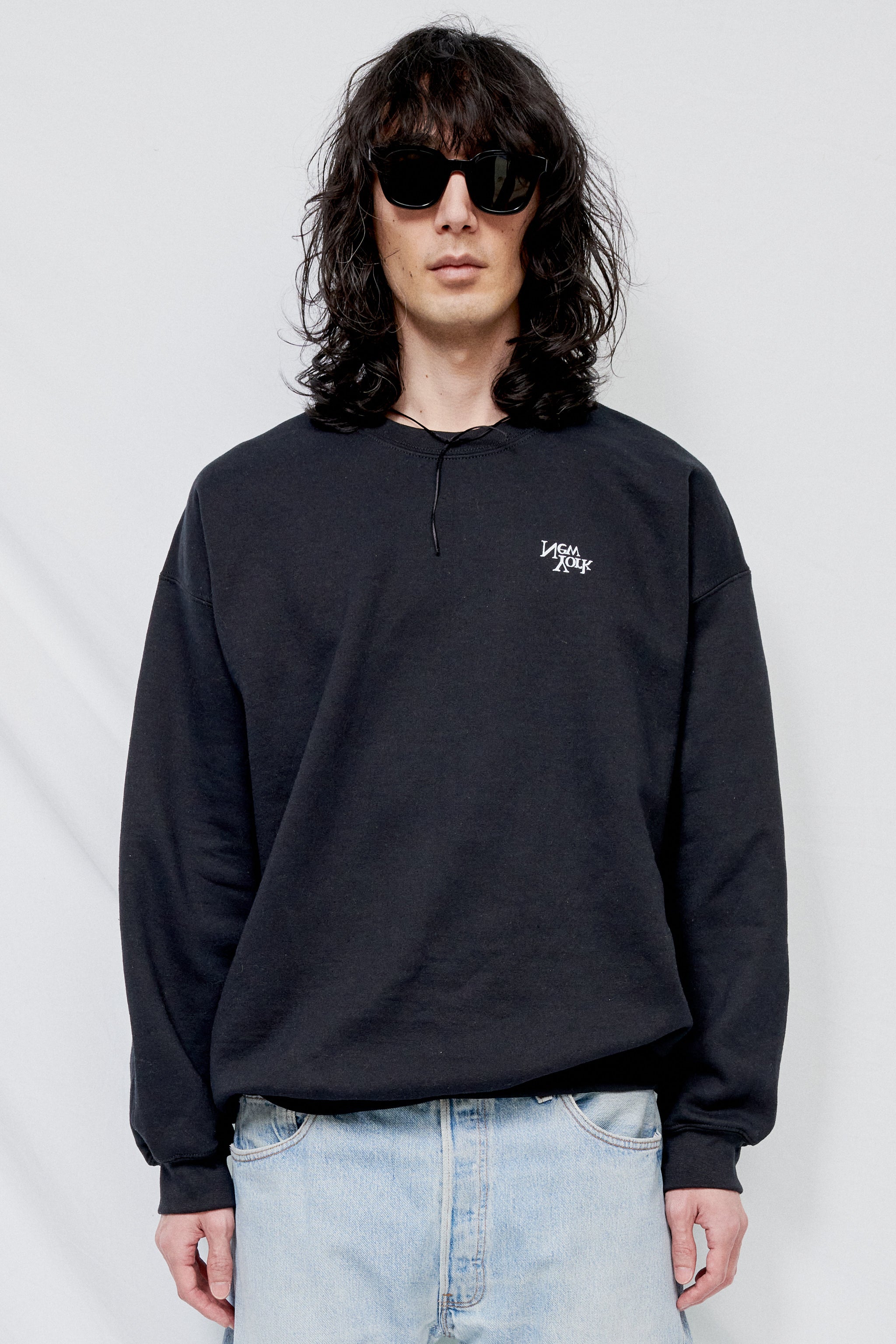 Black Embroidered New York Logo Sweatshirt - Assembly New York 