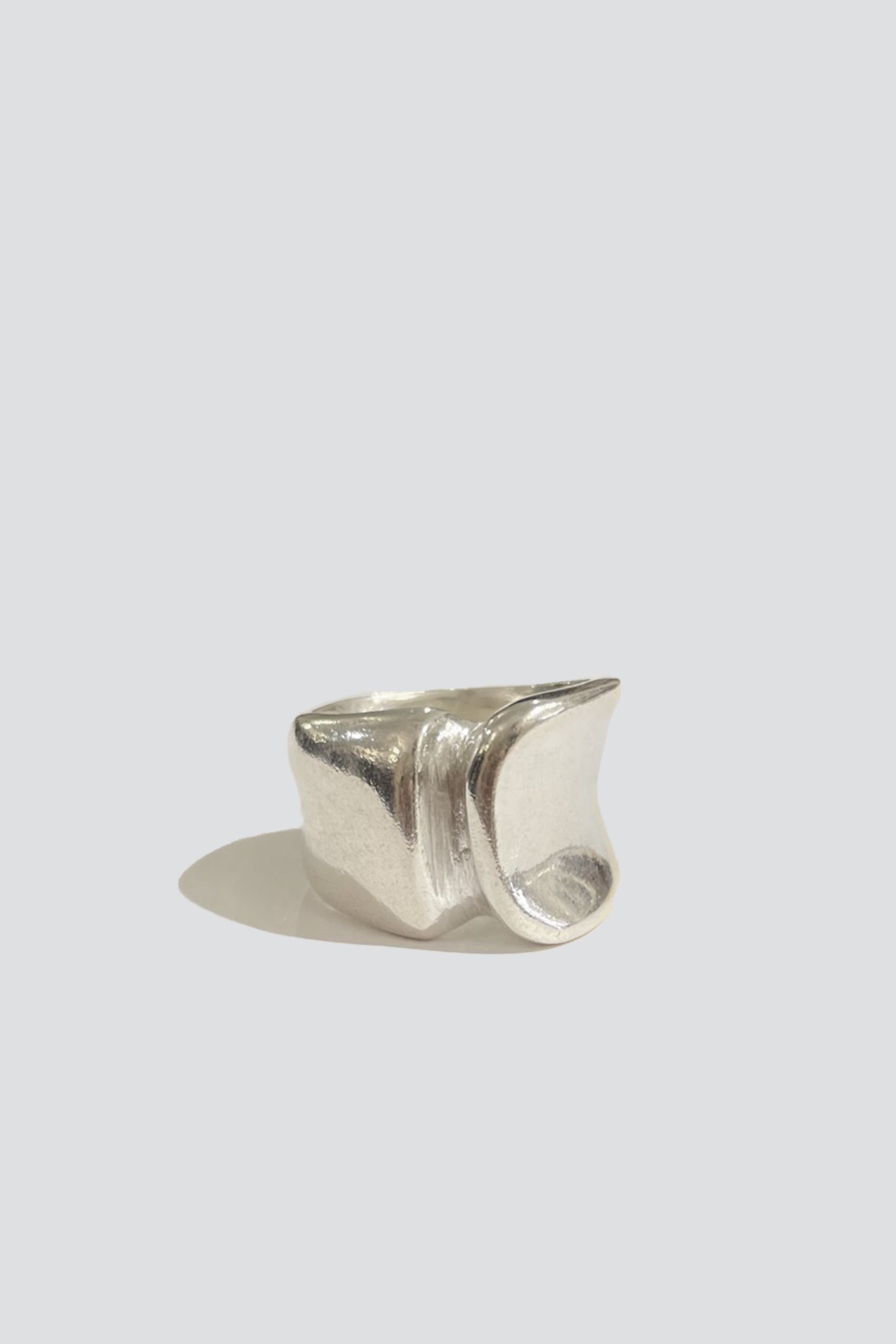 Sterling Silver Block 1 Ring