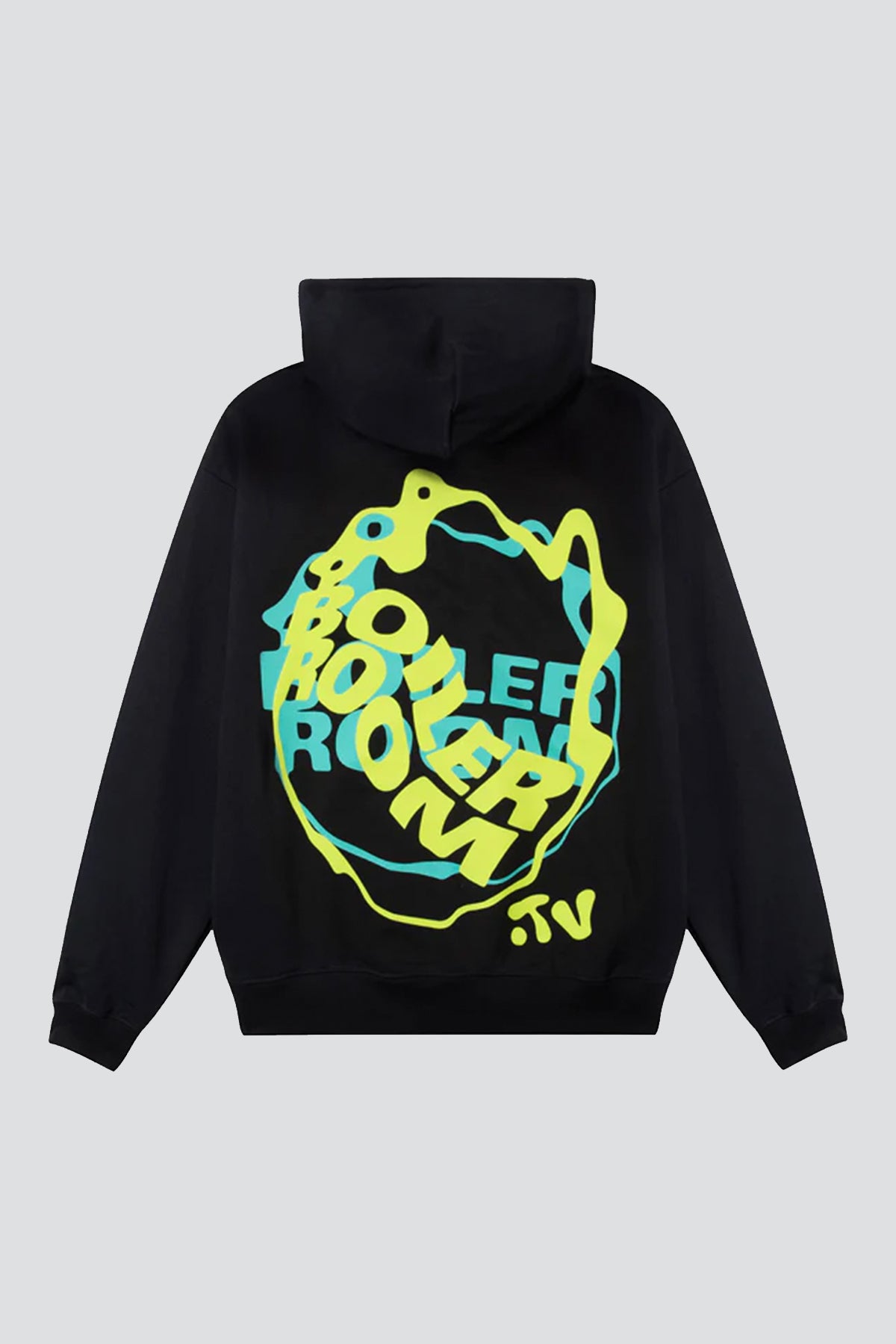 Black Waved Logo Hoodie