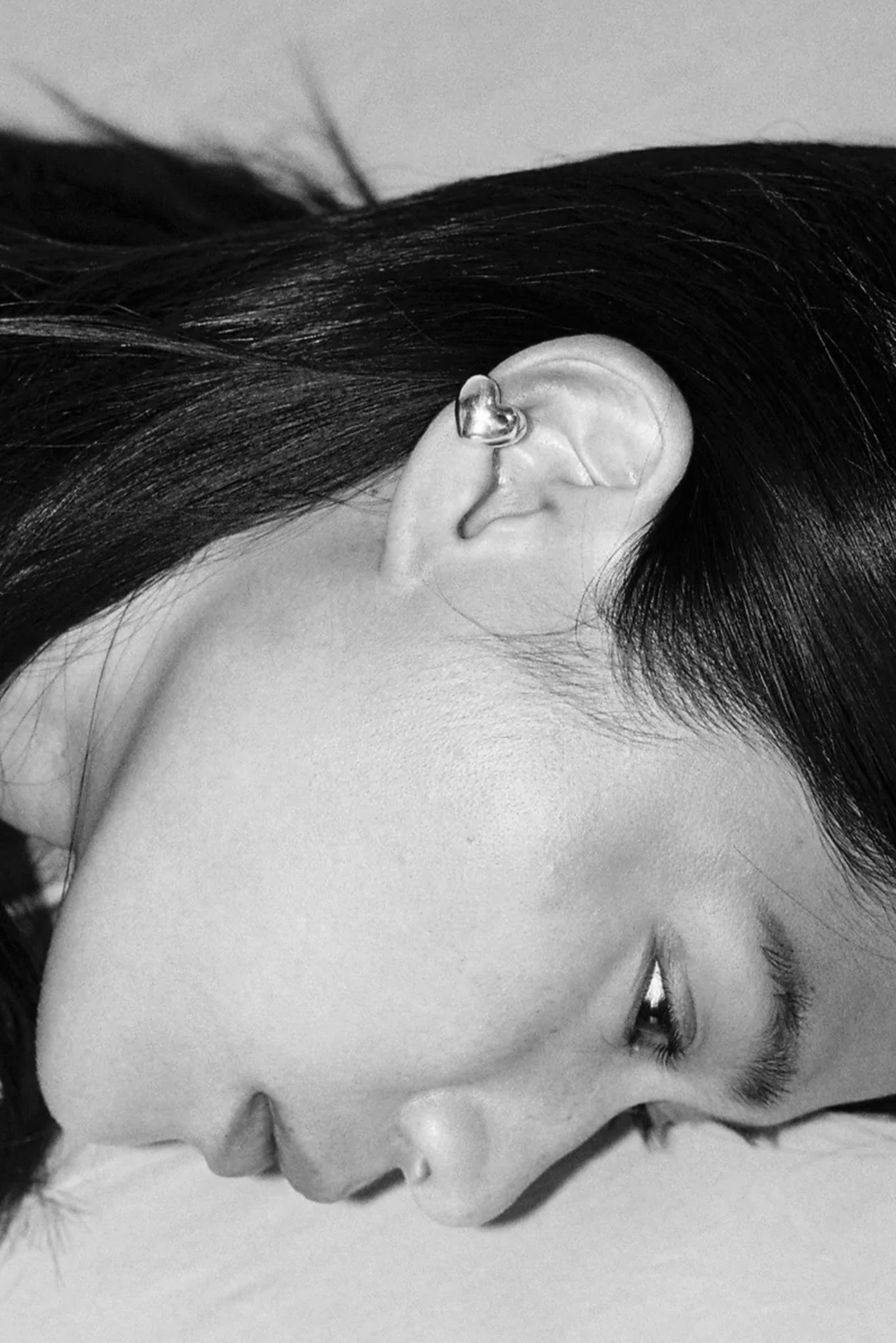 Sterling Silver Heart Ear Cuff