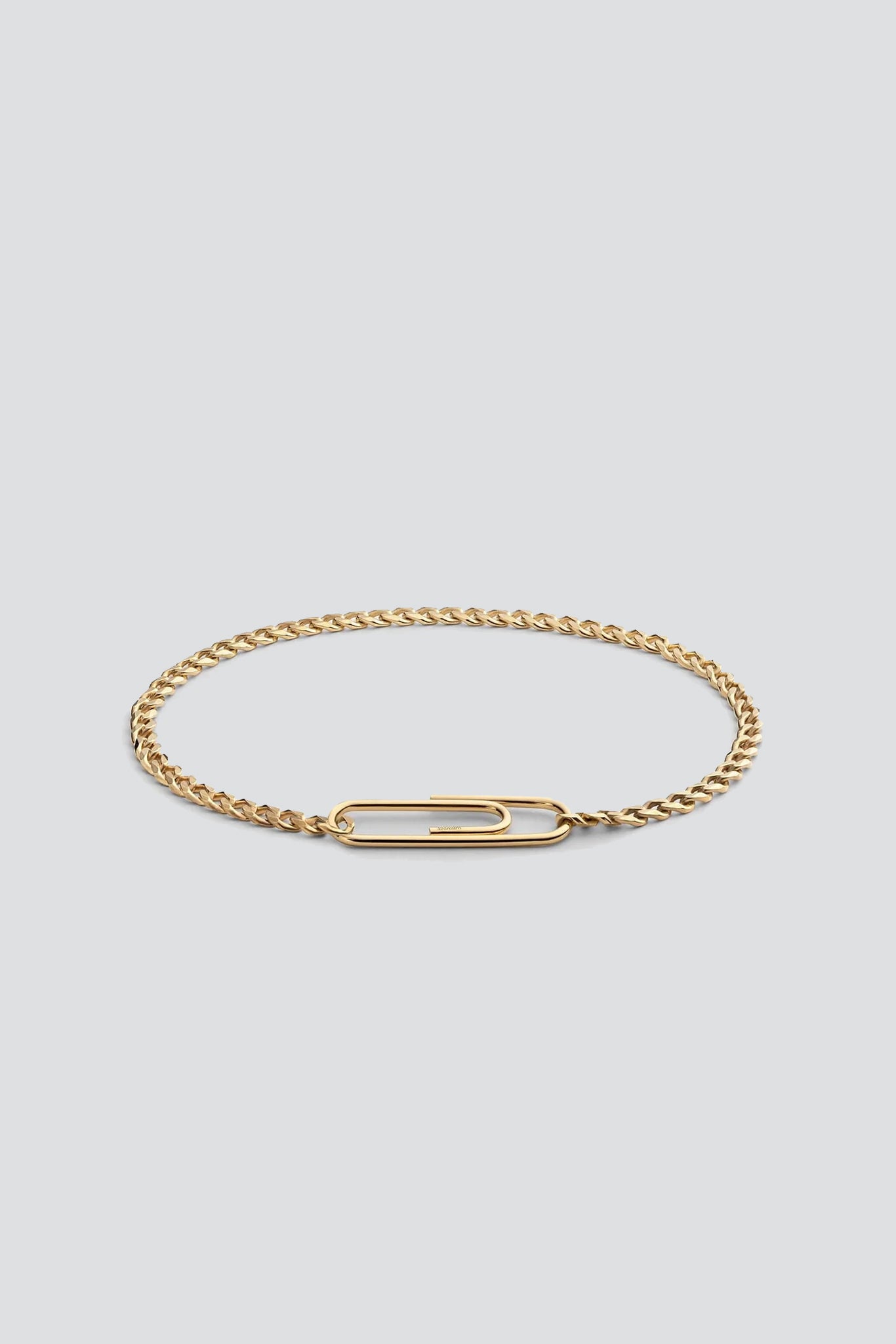 Gold Vermeil Cuban Link Paper Clip Bracelet