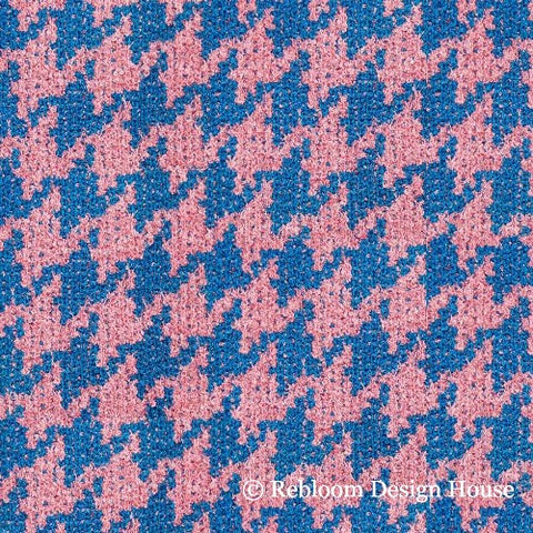 Pink and Blue Houndstooth Wallpaper Rebloom Design House Battle Ground, WA