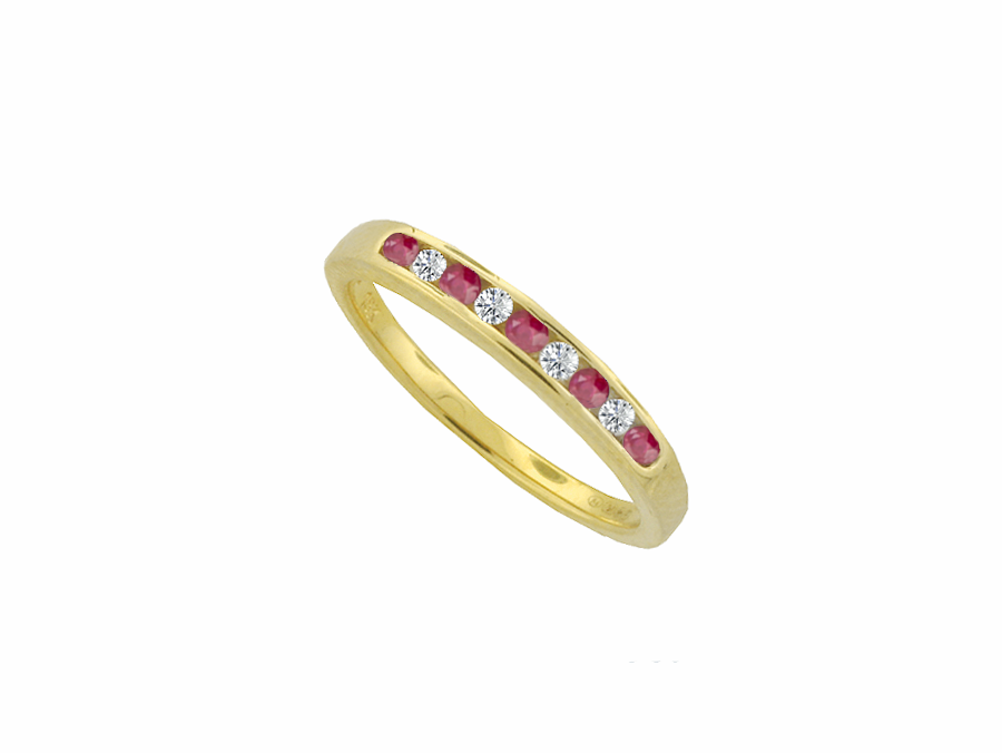 Ruby and Diamond Gold Eternity Ring 0517– Youngs Jewellers Ltd