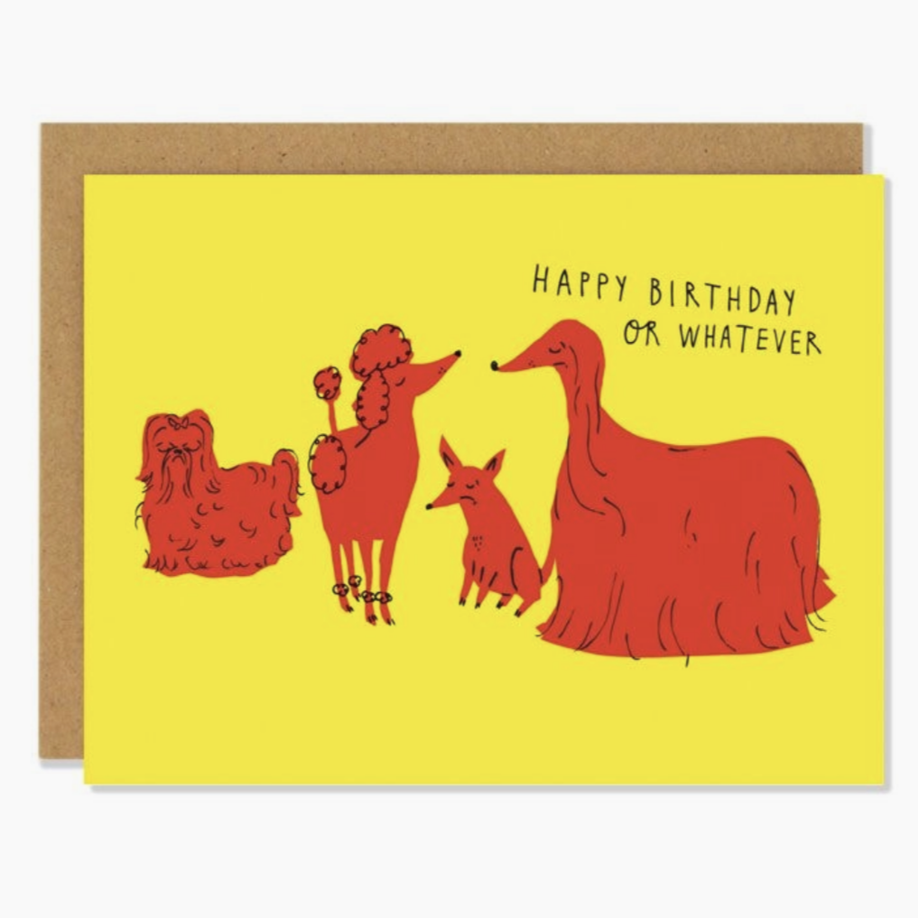Indifferent Dogs Card -Birthday