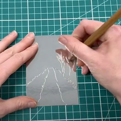 Using Mirror Card make an Expressive Handprinted