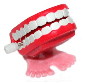 walking teeth toy