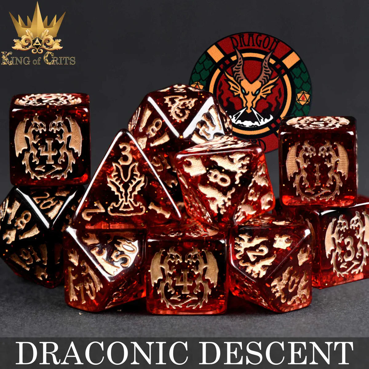 Draconic Descent - 11 Dice Set