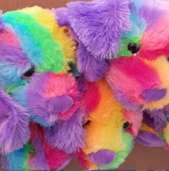Stuff your own teddy bear rainbow puppy
