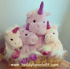 Stuff Your Own Pick and Purple Unicorn Teddy bears