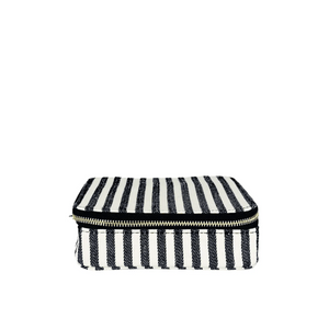 Large Pill Travel Case with Individual Daily Pill Organizer, Striped - Bag-all