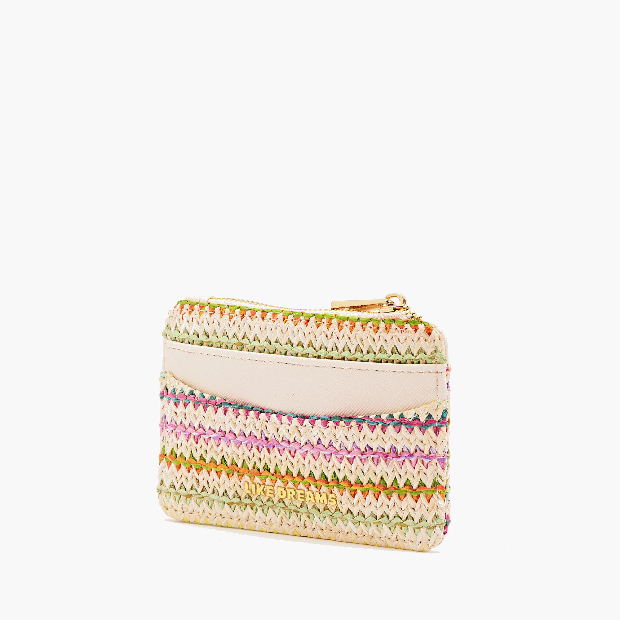 Camille Multicolor Striped Straw Backpack