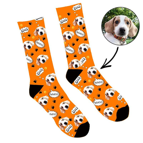 Foto Socken Dein Hund Woof Socken Bedrucken liebefotosocken