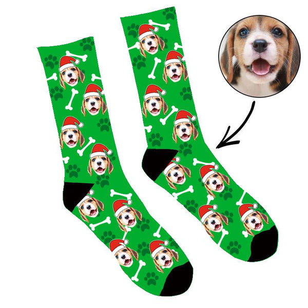 Foto Socken Santa mein Hund Socken bedrucken liebefotosocken