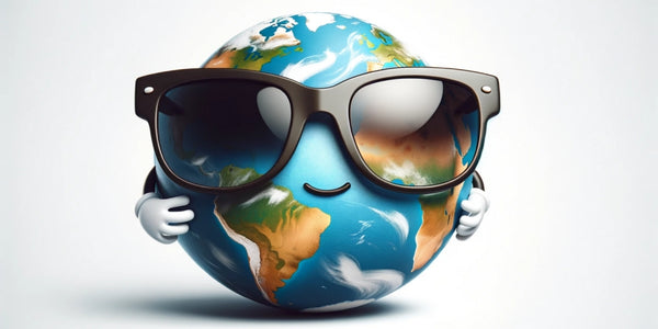 Globe wearing big glasses