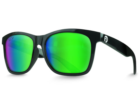 Wide frame green sunglasses