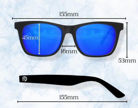 155MM XL EXTRA LARGE POLARIZED SUNGLASSES FOR BIG HEADS