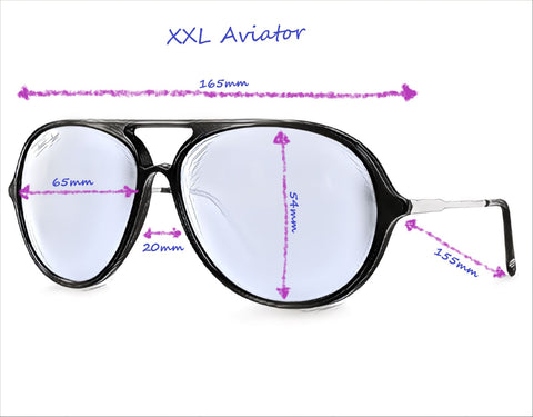 Aviator sunglasses for massive heads