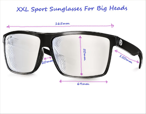 Extra large sunglasses measurements