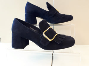 women's comfortable dress shoes navy blue