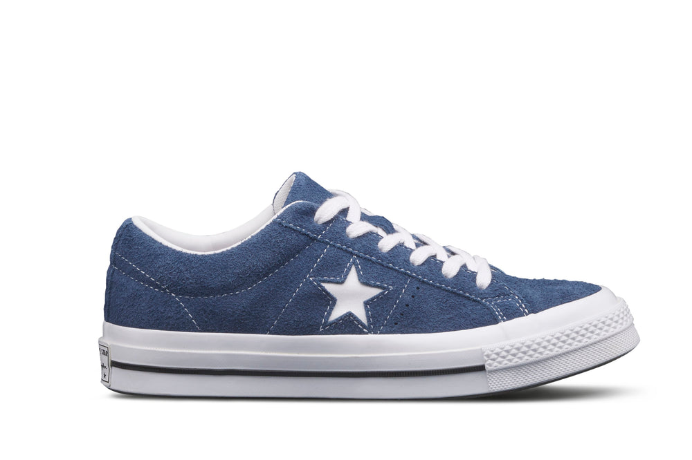 one star premium suede low top navy