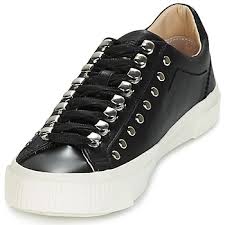 black sneakers womens leather