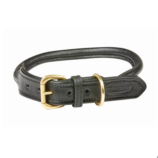 WEATHERBEETA ROLLED LEATHER DOG COLLAR 