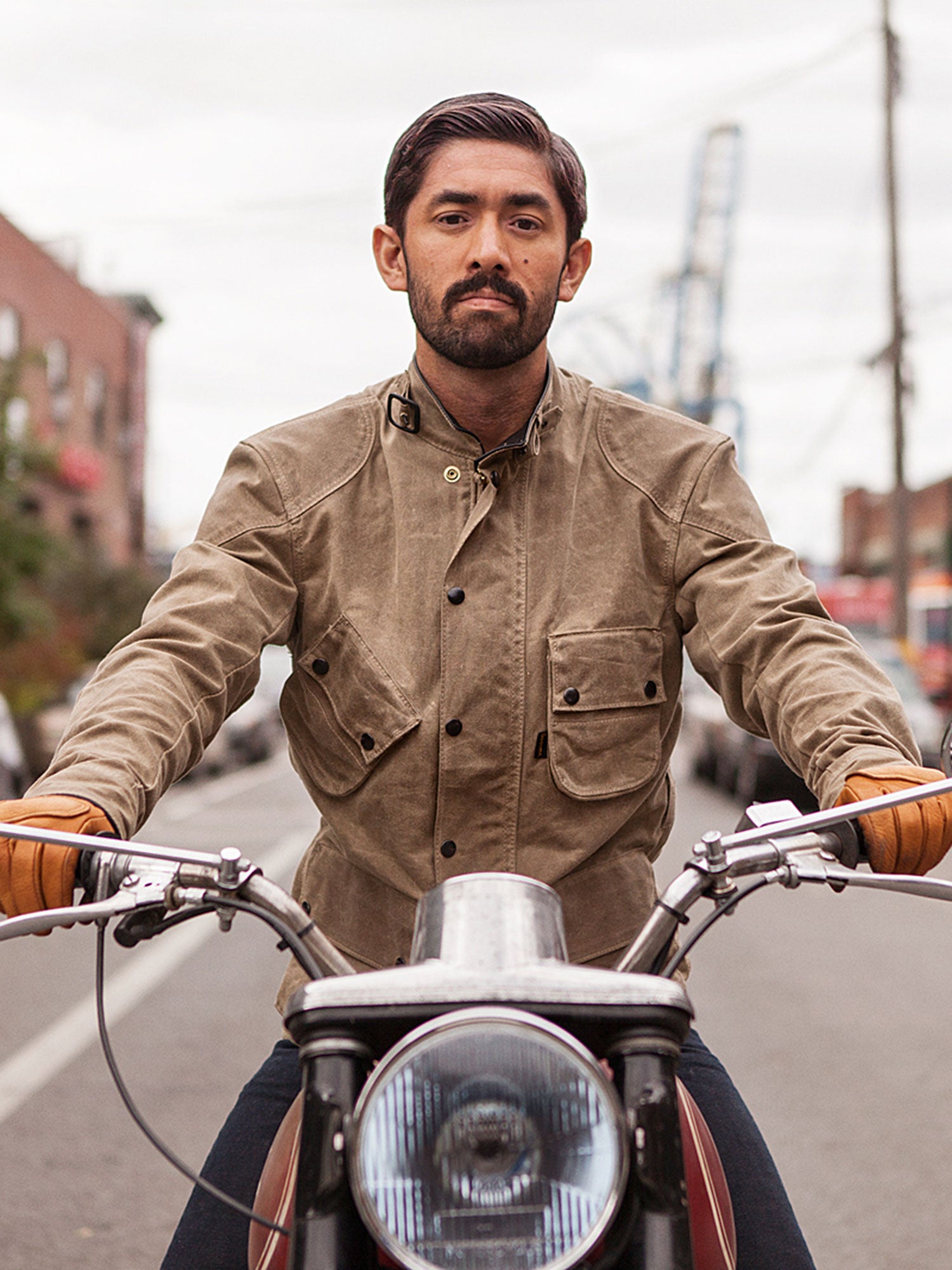 vanson waxed cotton jacket