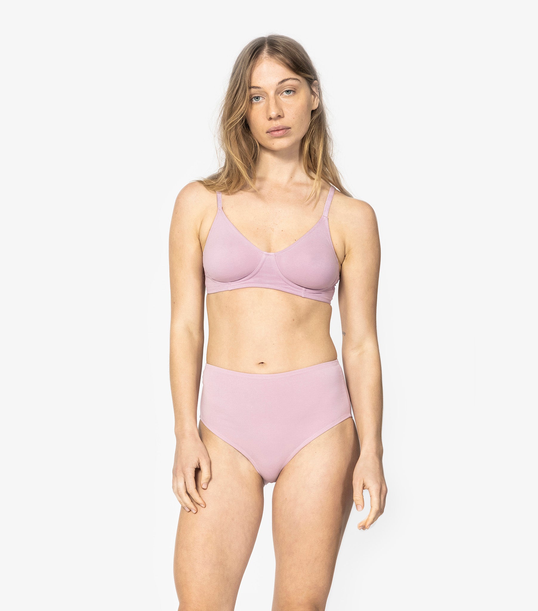 Organic Full Cup Wirefree Bra - Lilac