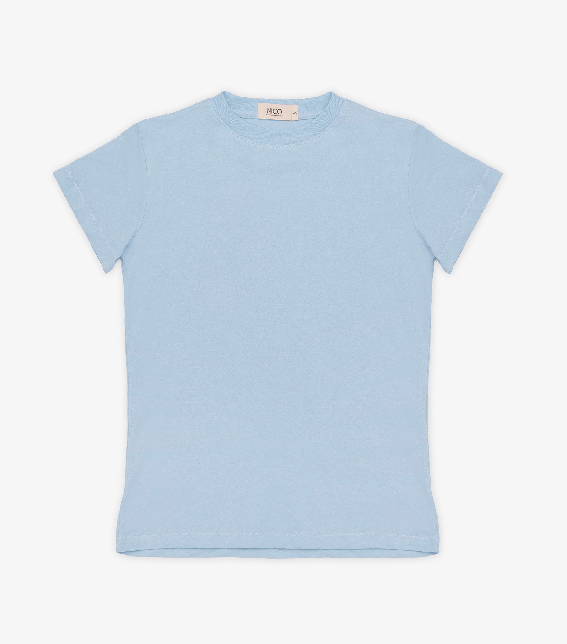 Organic Crew Neck Tee - Powder Blue