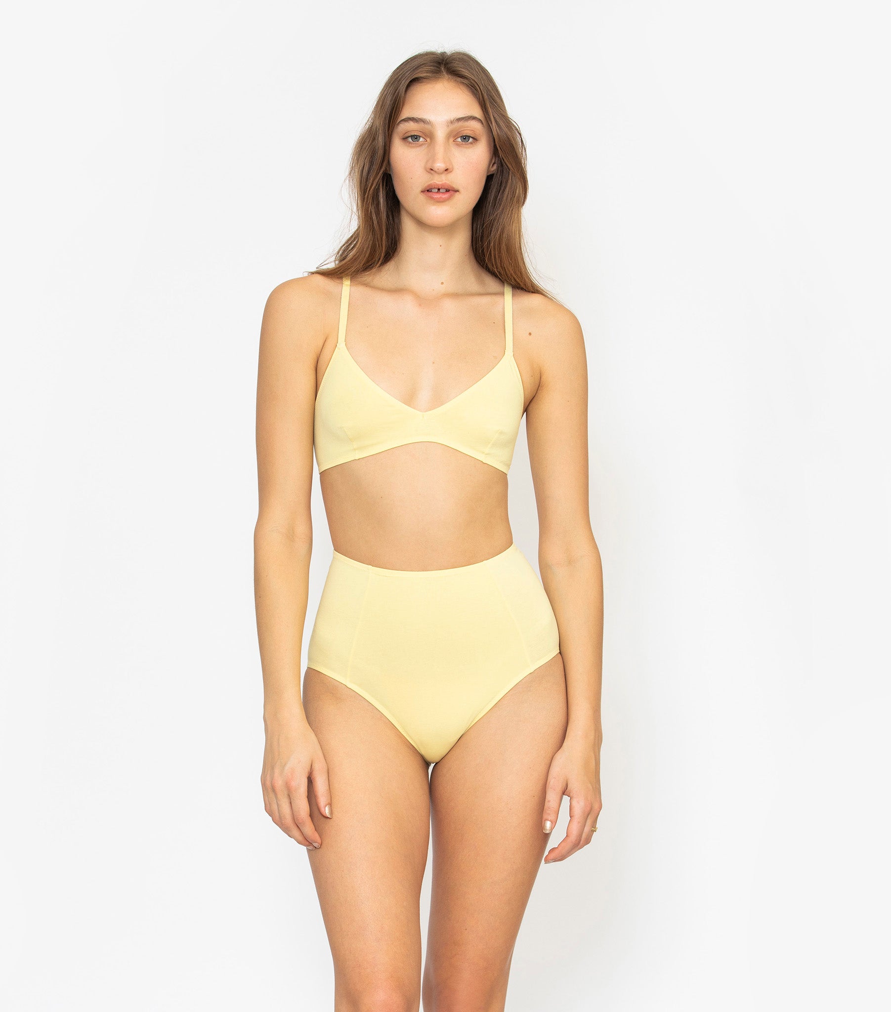 Organic Triangle Bra - Lemon