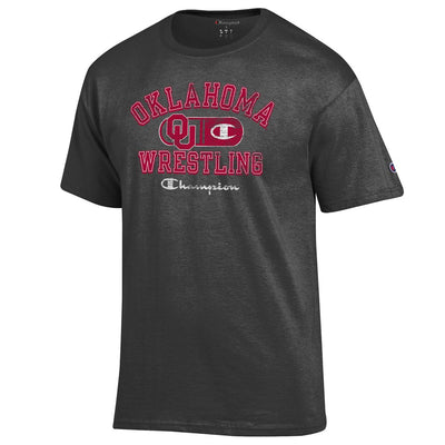 red and blue champion shirt