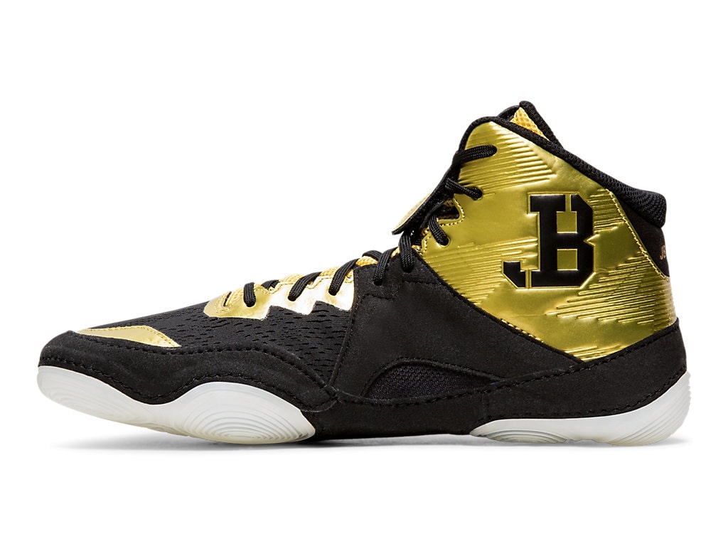 asics black and gold wrestling shoes