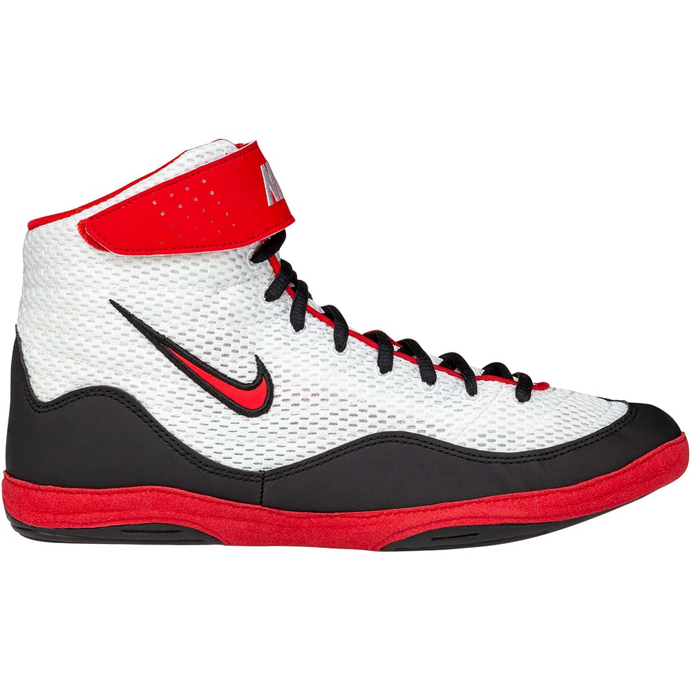 Nike Inflict 3 Wrestling Shoes (Black / White / Red) Blue Chip Wrestling