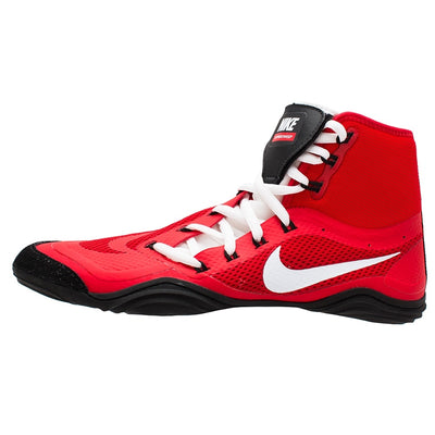 red white and blue nike wrestling shoes