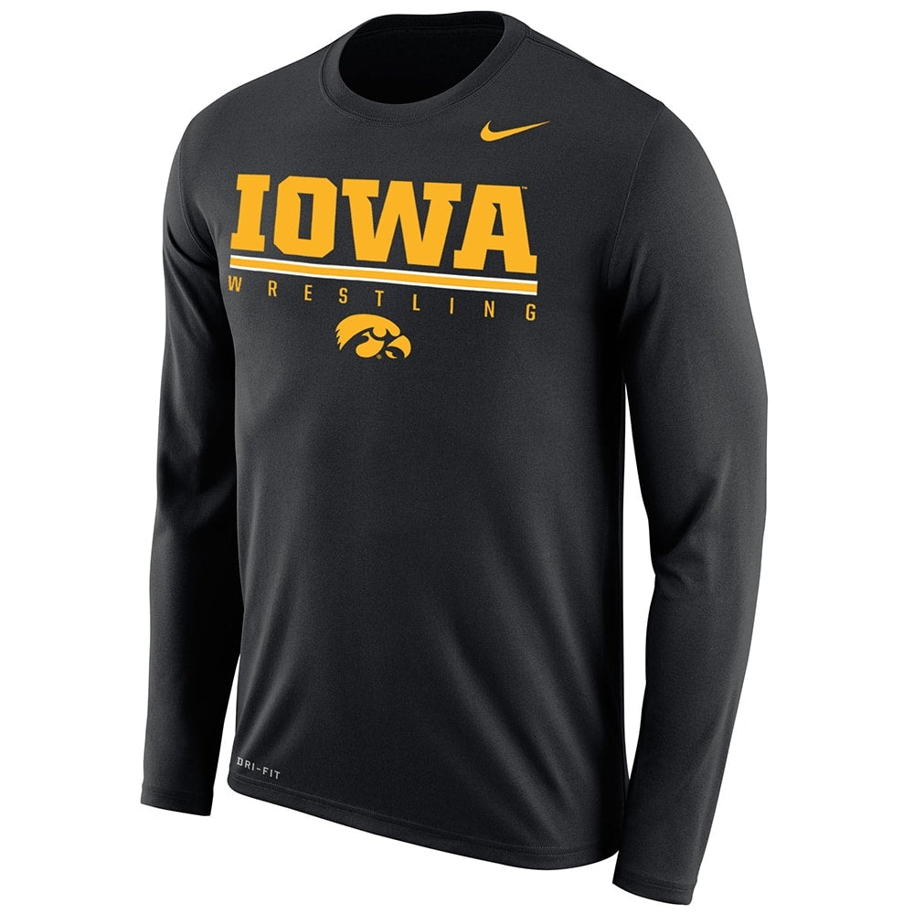 Iowa Hawkeyes Nike Wrestling Dri-Fit Legend 2.0 Long Sleeve Tee - Blue ...