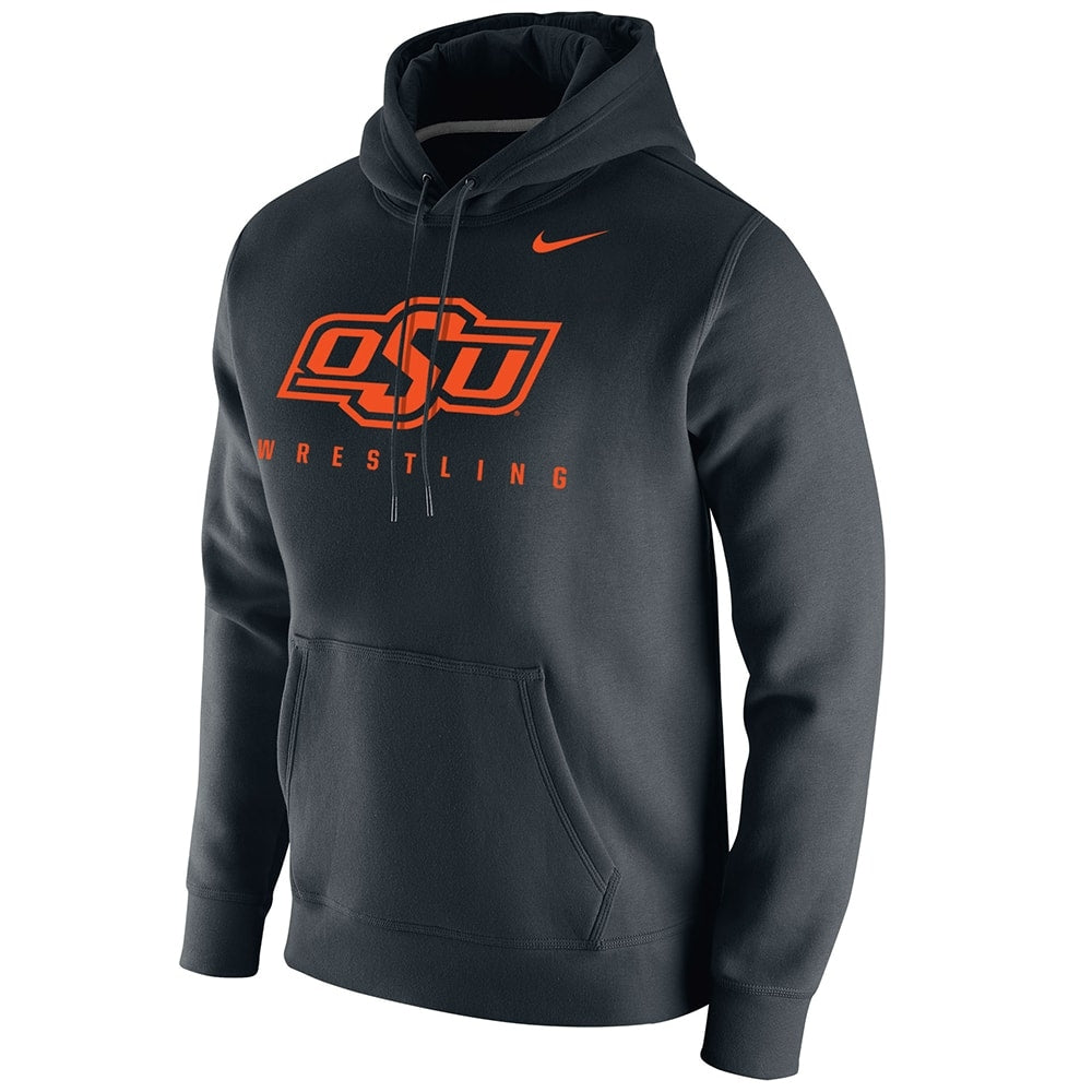 Oklahoma State Cowboys Nike Wrestling Club Fleece PO Hoodie - Blue Chip ...