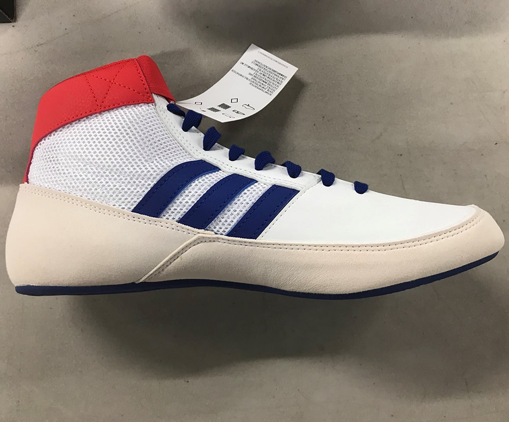 Discolored Adidas HVC 2 Wrestling Shoes (White / / Royal) Blue Chip Wrestling