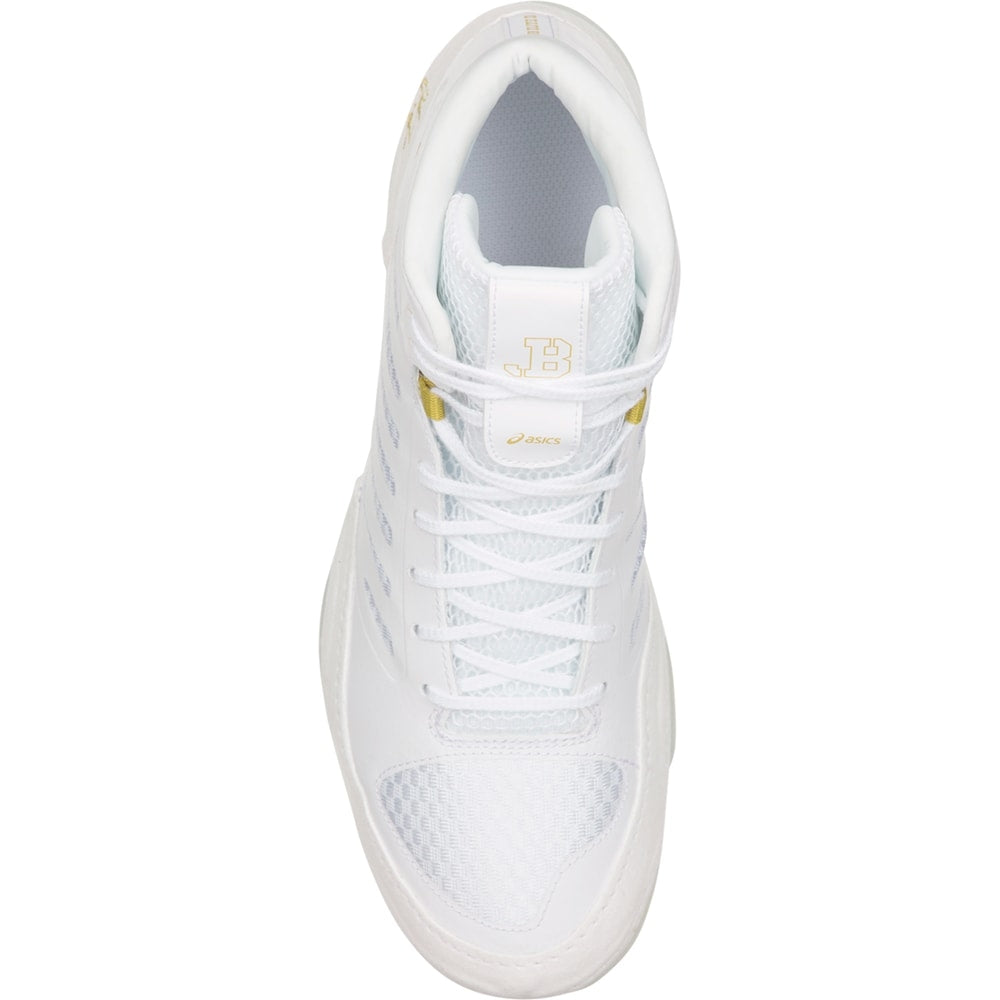 asics jb elite 3 white and gold