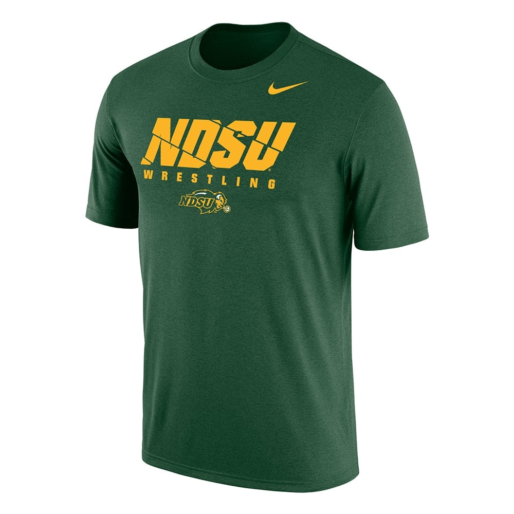 NDSU Thundering Herd Wrestling Nike Dri-Fit Cotton Tee - Blue Chip ...