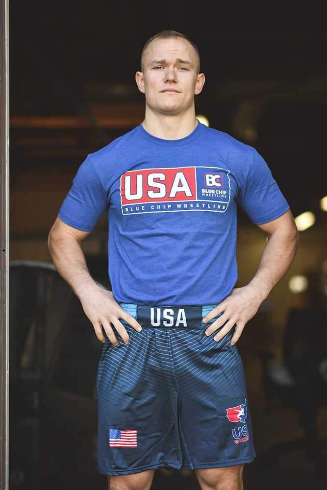 USA Blue Chip Wrestling T-Shirt